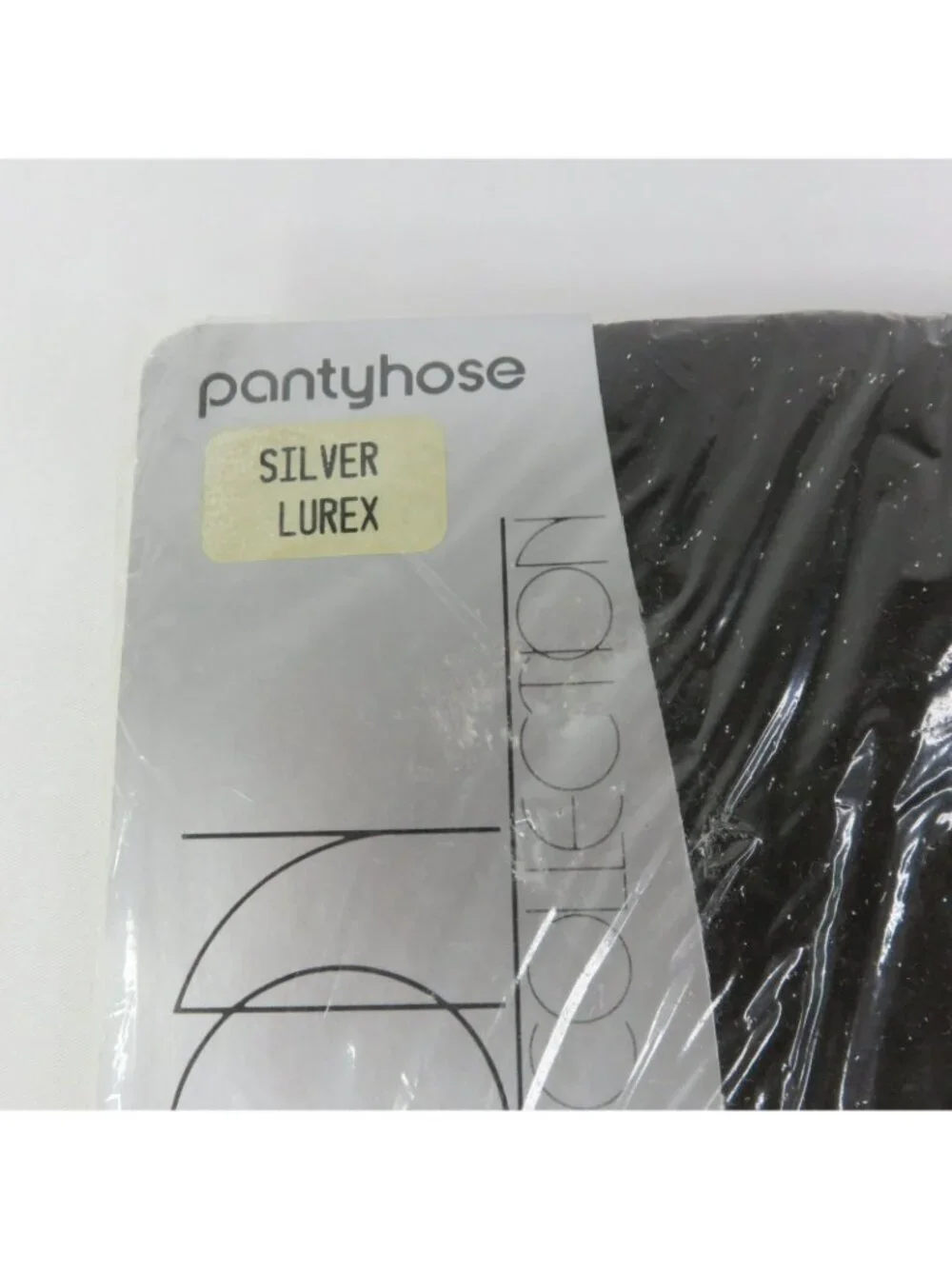 Fashion Collection Pantyhose 2 Pr Black Gold Silver Glitter Size Average Sears